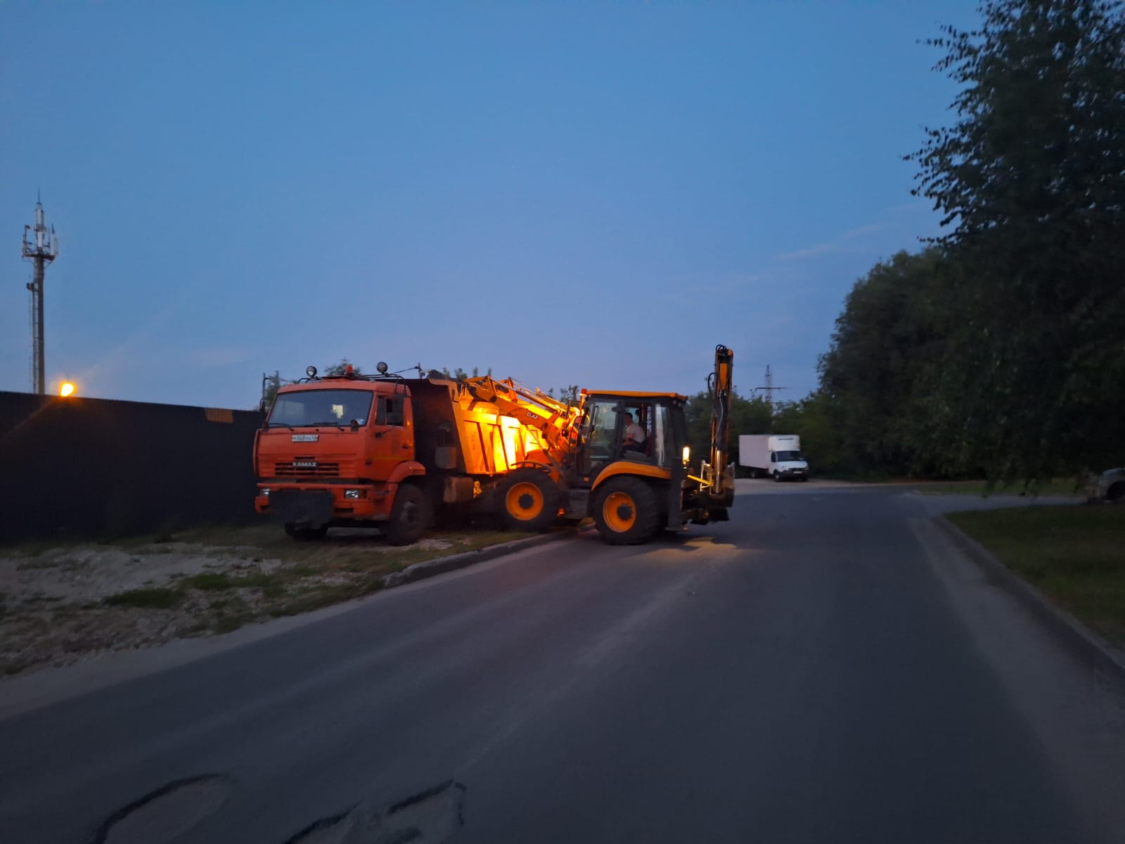 Ночью в городе выполнялась уборка дорог