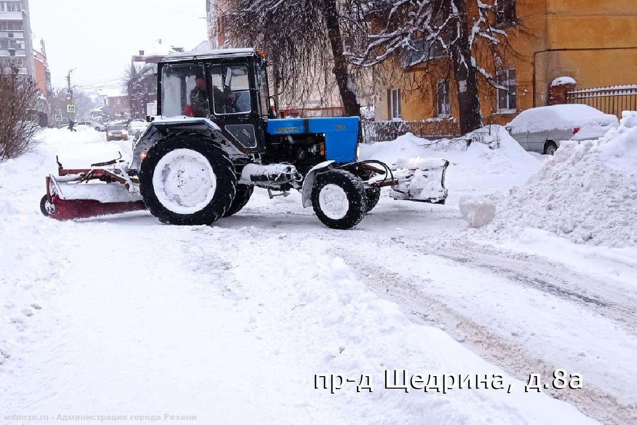 В Рязани продолжаются контрольные мероприятия по уборке снега коммунальными службами и хозяйствующими субъектами