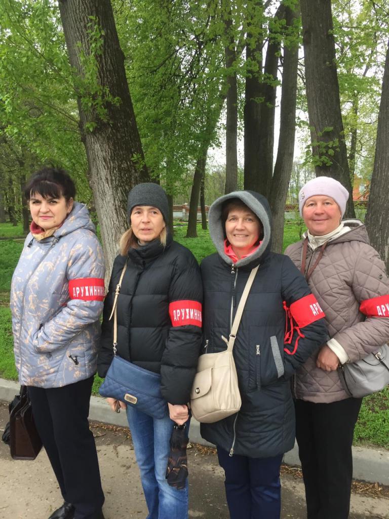 Народные дружинники отряда "Водоканал города Рязани" приняли участие в охране правопорядка при организации праздничных мероприятий 12.05.2021