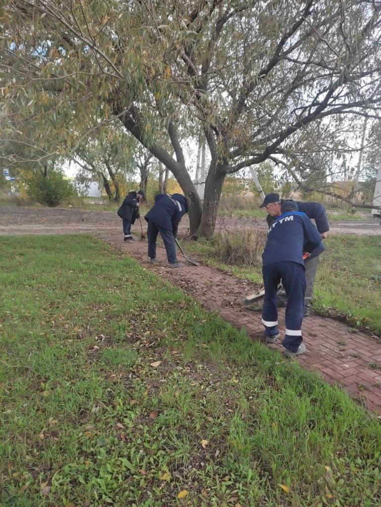 Уборка территории в Октябрьском районе